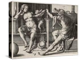 Mars, Venus, and Cupid, 1530-Lucas van Leyden-Stretched Canvas