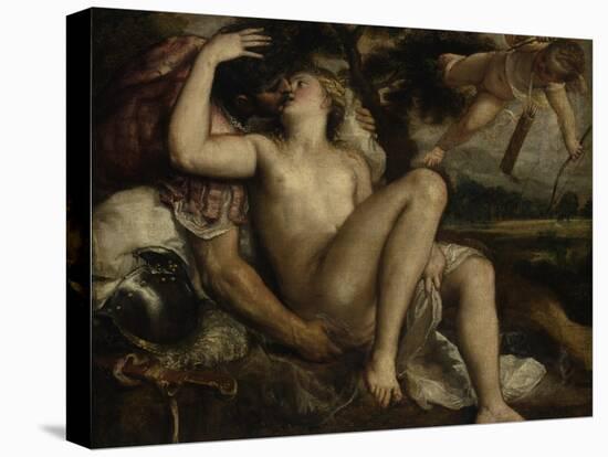Mars, Venus and Cupid, Ca 1530-Titian (Tiziano Vecelli)-Stretched Canvas