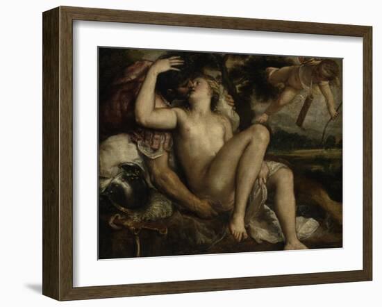 Mars, Venus and Cupid, Ca 1530-Titian (Tiziano Vecelli)-Framed Giclee Print