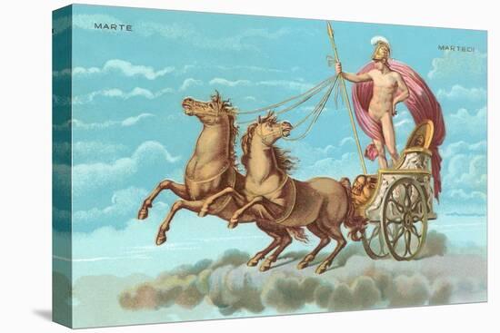 Mars with Chariot-Found Image Press-Stretched Canvas