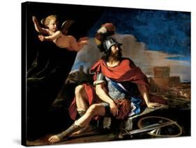 Mars with Cupid, 1649-Guercino (Giovanni Francesco Barbieri)-Stretched Canvas