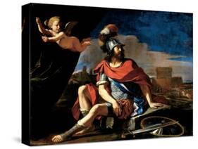 Mars with Cupid, 1649-Guercino (Giovanni Francesco Barbieri)-Stretched Canvas