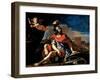 Mars with Cupid, 1649-Guercino (Giovanni Francesco Barbieri)-Framed Giclee Print