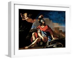 Mars with Cupid, 1649-Guercino (Giovanni Francesco Barbieri)-Framed Giclee Print