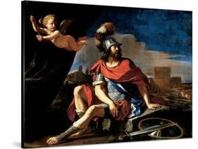 Mars with Cupid, 1649-Guercino (Giovanni Francesco Barbieri)-Stretched Canvas