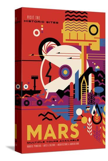 Mars-Vintage Reproduction-Stretched Canvas