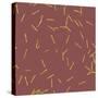 Marsala Golden Matchstick Confetti-Tina Lavoie-Stretched Canvas