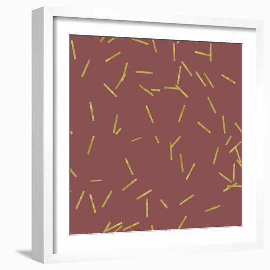 Marsala Golden Matchstick Confetti-Tina Lavoie-Framed Giclee Print