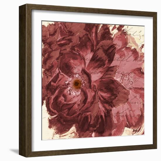 Marsala Peonies Square I-Patricia Pinto-Framed Art Print