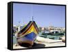 Marsaxlokk Harbour, Malta-Peter Thompson-Framed Stretched Canvas