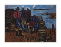 Sea View--Starfish, New England, 1934 (Oil on Board)-Marsden Hartley-Giclee Print