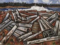 Sea View--Starfish, New England, 1934 (Oil on Board)-Marsden Hartley-Giclee Print