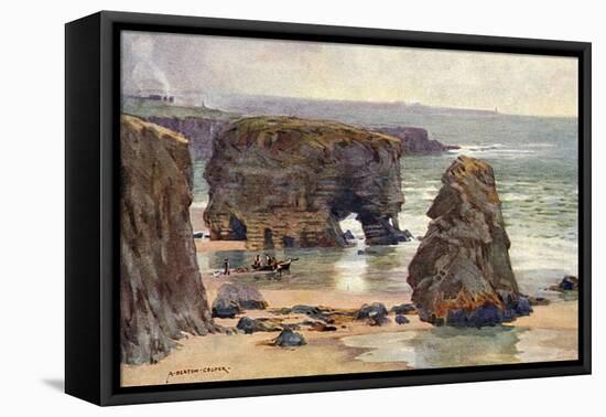 Marsden Rocks, Durham-null-Framed Stretched Canvas