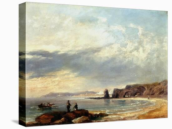 Marsden Rocks, Sunderland, 1847-John Wilson Carmichael-Stretched Canvas