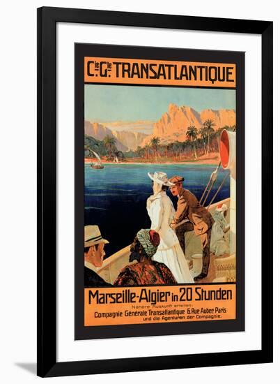 Marseille-Algiers Cruise Line-null-Framed Art Print