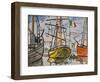 Marseille, bateaux au port, 1920-Louis-Mathieu Verdilhan-Framed Giclee Print