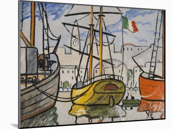 Marseille, bateaux au port, 1920-Louis-Mathieu Verdilhan-Mounted Giclee Print