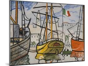 Marseille, bateaux au port, 1920-Louis-Mathieu Verdilhan-Mounted Giclee Print