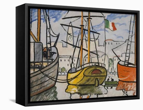 Marseille, bateaux au port, 1920-Louis-Mathieu Verdilhan-Framed Stretched Canvas