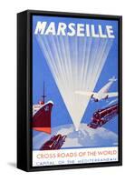Marseille Crossroads of the World Advert C. 1940-null-Framed Stretched Canvas