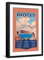 Marseille Cruise Package: Black Sea-Morocco-Senegal-Sandy Hook-Framed Art Print