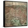 Marseille, France, from Civitates Orbis Terrarum by Georg Braun and Franz Hogenberg-null-Framed Stretched Canvas
