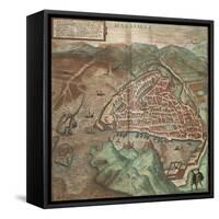 Marseille, France, from Civitates Orbis Terrarum by Georg Braun and Franz Hogenberg-null-Framed Stretched Canvas