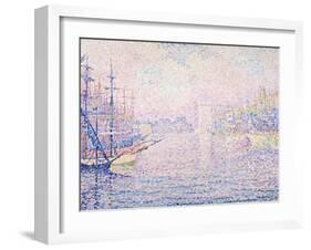 Marseille Port, Morning Mist, 1906-Paul Signac-Framed Giclee Print