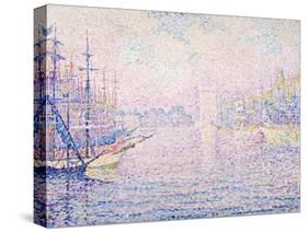 Marseille Port, Morning Mist (Le port de Marseille, Brume Matinale). 1906-Paul Signac-Stretched Canvas