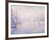 Marseille Port, Morning Mist (Le port de Marseille, Brume Matinale). 1906-Paul Signac-Framed Giclee Print