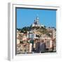 Marseille, Provence-Alpes-Cote d'Azur, France. The 19th cenury Neo-Byzantine Basilica of Notre-D...-null-Framed Photographic Print