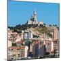 Marseille, Provence-Alpes-Cote d'Azur, France. The 19th cenury Neo-Byzantine Basilica of Notre-D...-null-Mounted Photographic Print