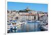 Marseille, Provence-Alpes-Cote d'Azur, France. View across Vieux-Port, the Old Port, to the 19th...-null-Framed Photographic Print