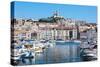 Marseille, Provence-Alpes-Cote d'Azur, France. View across Vieux-Port, the Old Port, to the 19th...-null-Stretched Canvas