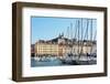 Marseille, Provence-Alpes-Cote d'Azur, France. View across Vieux-Port, the Old Port, to the 19th...-null-Framed Photographic Print