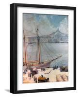Marseille Quay, 1929-Emile Bernard-Framed Giclee Print