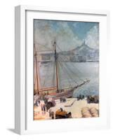 Marseille Quay, 1929-Emile Bernard-Framed Giclee Print