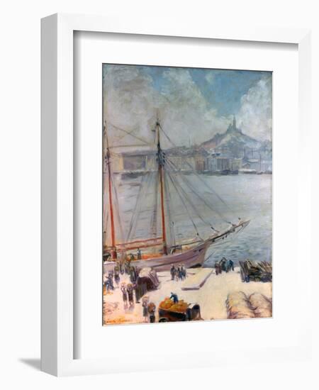 Marseille Quay, 1929-Emile Bernard-Framed Giclee Print