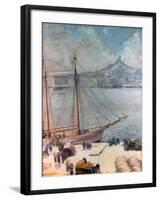 Marseille Quay, 1929-Emile Bernard-Framed Giclee Print