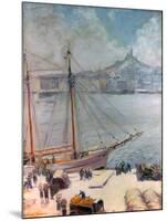 Marseille Quay, 1929-Emile Bernard-Mounted Giclee Print