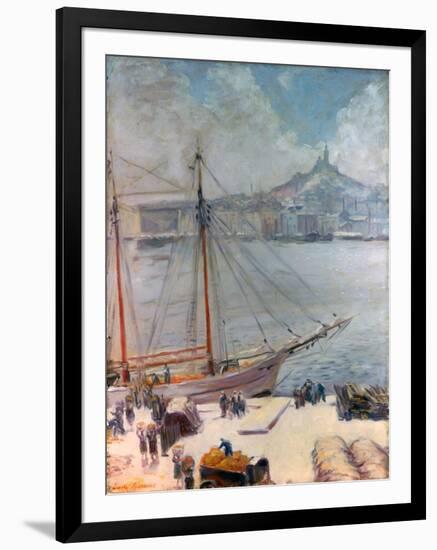 Marseille Quay, 1929-Emile Bernard-Framed Giclee Print