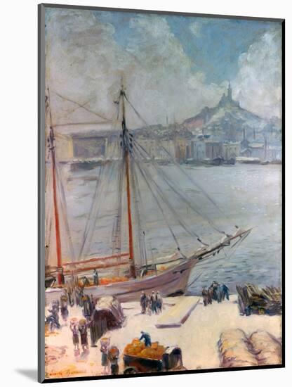 Marseille Quay, 1929-Emile Bernard-Mounted Premium Giclee Print