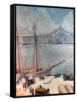 Marseille Quay, 1929-Emile Bernard-Framed Stretched Canvas