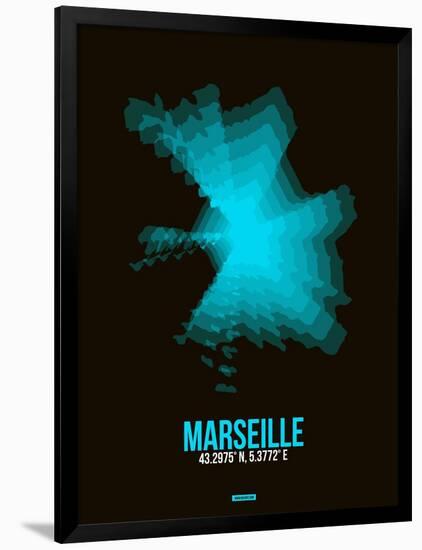 Marseille Radiant Map 2-NaxArt-Framed Art Print