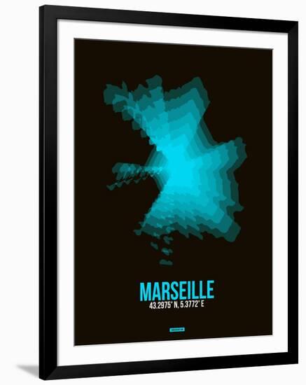 Marseille Radiant Map 2-NaxArt-Framed Art Print