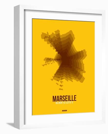Marseille Radiant Map 3-NaxArt-Framed Art Print