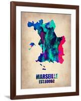 Marseille Watercolor Poster-NaxArt-Framed Art Print