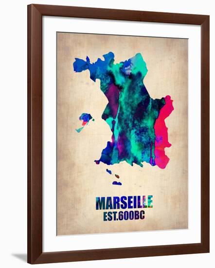 Marseille Watercolor Poster-NaxArt-Framed Art Print