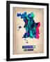 Marseille Watercolor Poster-NaxArt-Framed Art Print