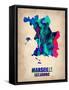 Marseille Watercolor Poster-NaxArt-Framed Stretched Canvas
